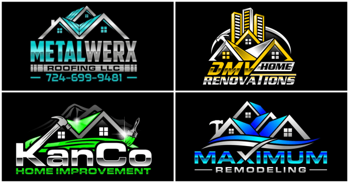 Gig Preview - Design modern construction, house renovation or remodeling logo