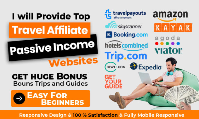 Gig Preview - Provide top travel affiliate websites for passive income