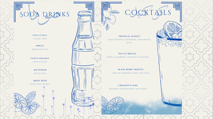 Gig Preview - Do modern restaurant menu design, food menu, restaurant menu