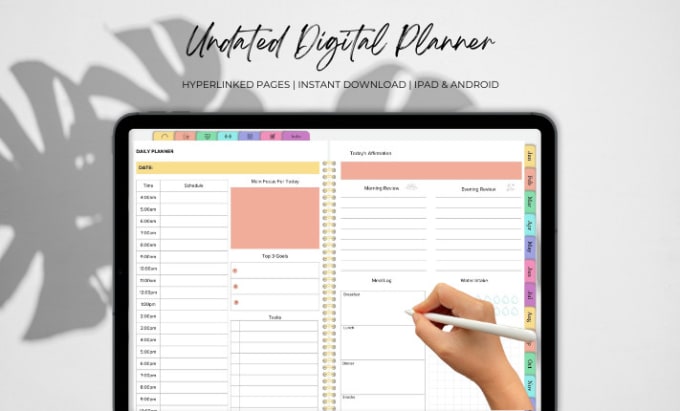 Gig Preview - Design minimalist hyperlinked planner for your etsy store