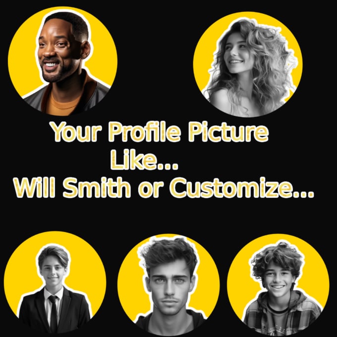 Gig Preview - Craft a captivating profile picture inspired by will smith