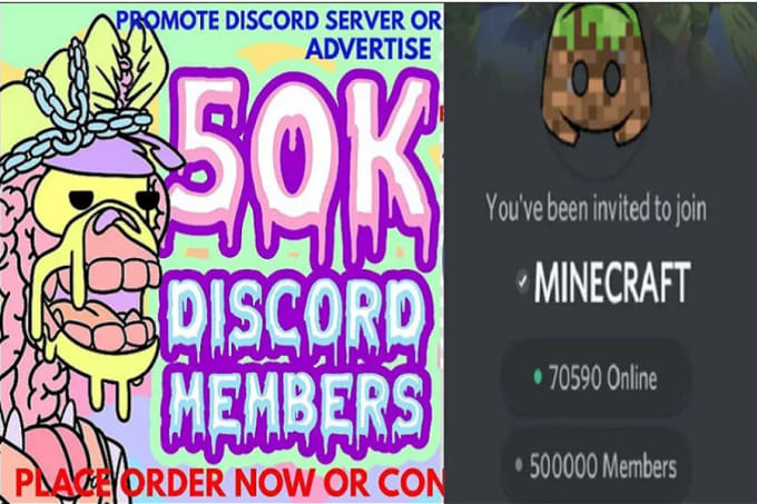 You will get Discord server promotion, Minecraft to 500k active users via  Mass DM