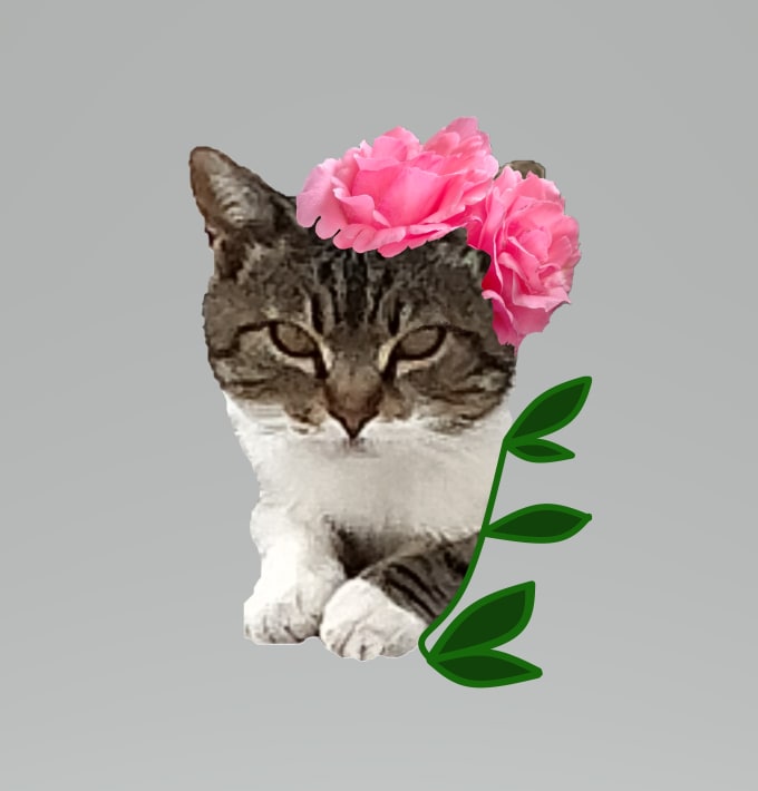 Bestseller - compose an image of your pet with flowers from my garden