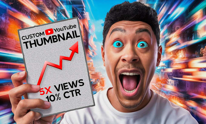 Gig Preview - Make view boosting youtube thumbnails guaranteed 5x views