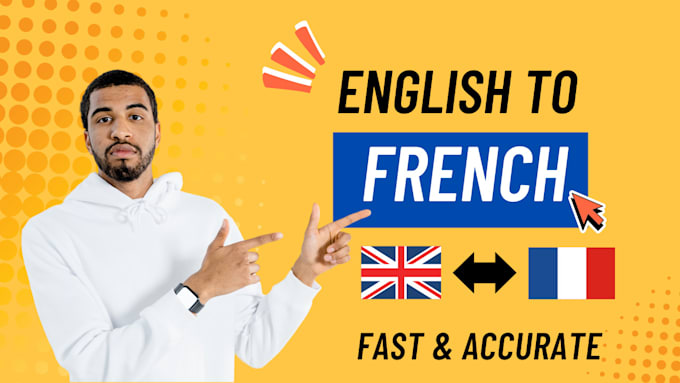 Gig Preview - Expertly translate your english content into french with speed and accuracy