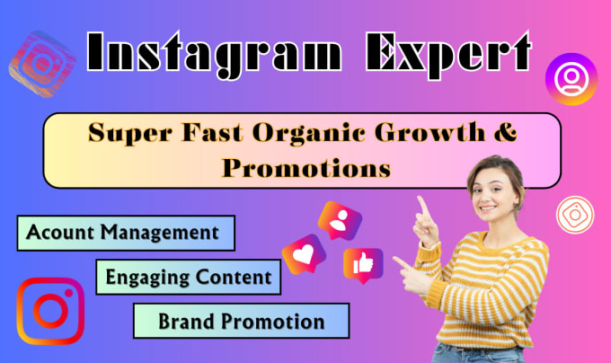 Gig Preview - Do instagram marketing and grow your account organically