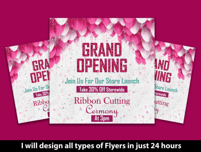 Bestseller - do birthday, website launch, event, or grand opening flyer