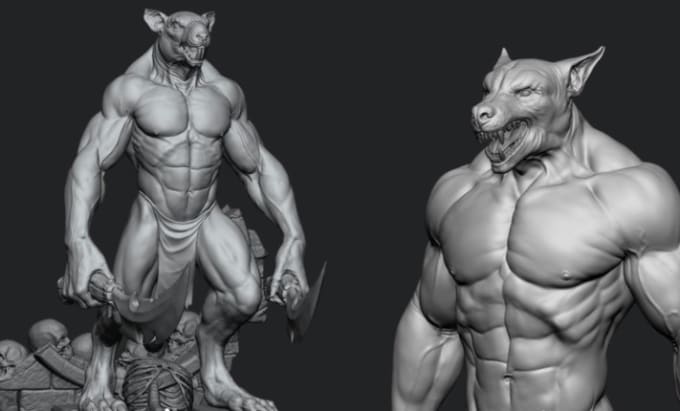 Gig Preview - Do detailed 3d miniature sculpt dnd 3d miniature sculpture for 3d printing