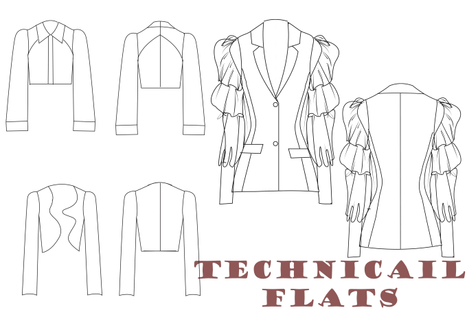 Gig Preview - Do flat sketches and fashion technical flat drawings