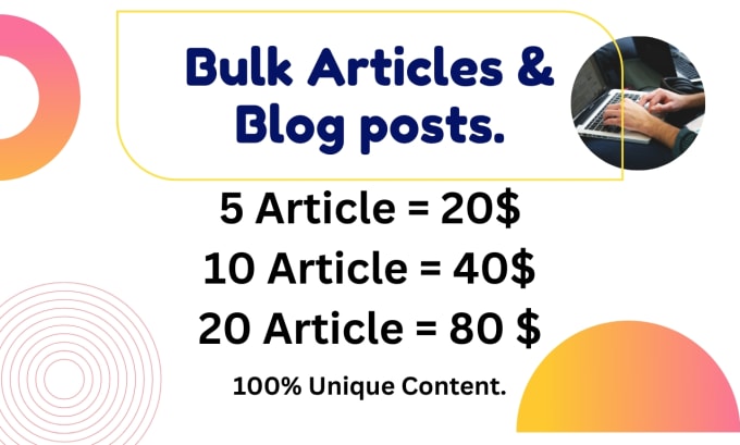 Gig Preview - Write bulk SEO articles, blog posts, and web content