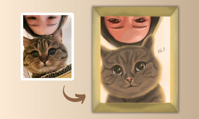 Gig Preview - Paint an amazing digital portrait painting of your pet