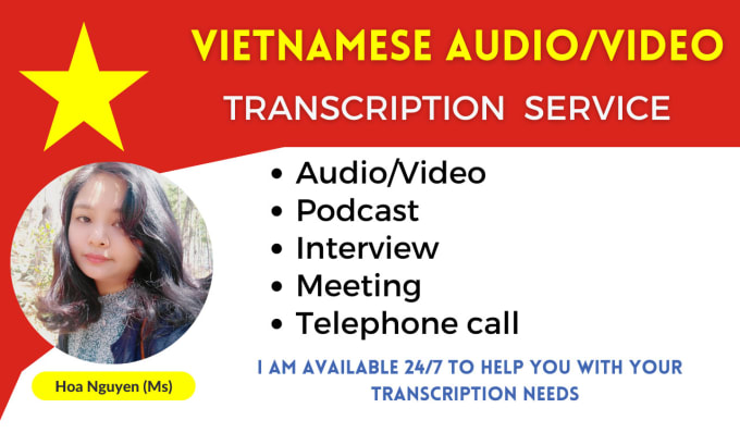 Bestseller - do vietnamese audio or video transcription