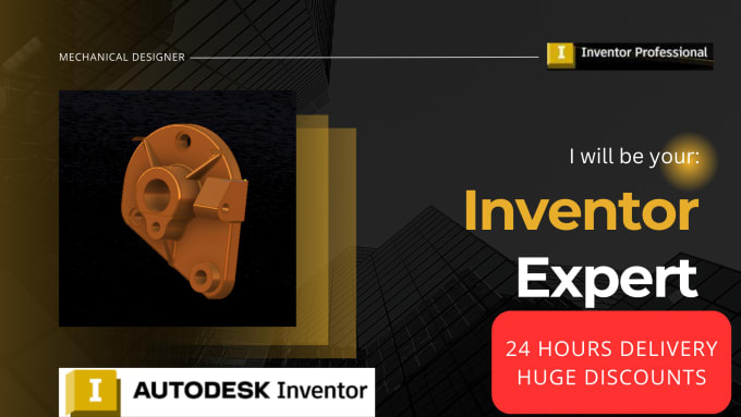 Gig Preview - Do 3d modeling, 2d cad drawing and stl in autodesk inventor