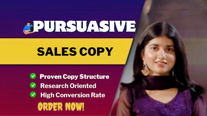 Gig Preview - Create highly persuasive sales copy and sales page copywriting