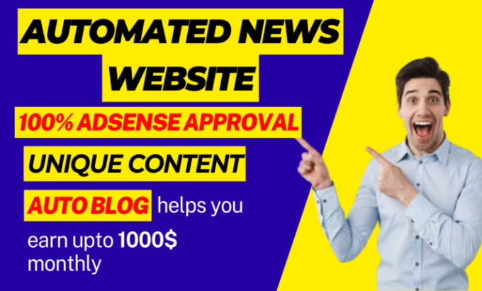 Bestseller - create wordpress automated news website, autoblog for google adsense approval