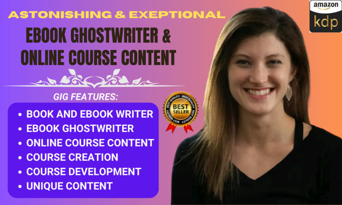 Gig Preview - Be your book and ebook ghostwriter online course content, course curriculum,