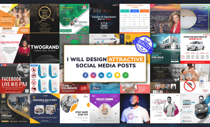 Bestseller - design professional social media posts to boost your brand