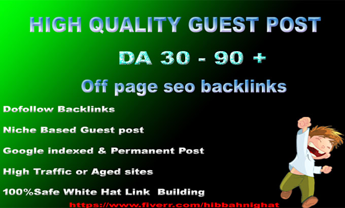 Gig Preview - Boost your website ranking with high da guest posts dofollow backlinks