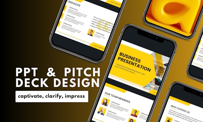 Gig Preview - Design business powerpoint presentation, investor deck, sponsorship, typography