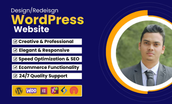 Gig Preview - Develop professional responsive wordpress website design