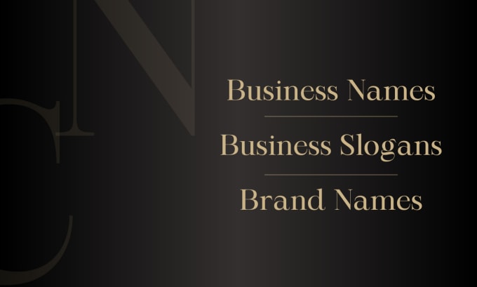 Gig Preview - Create catchy business names memorable slogans expert help