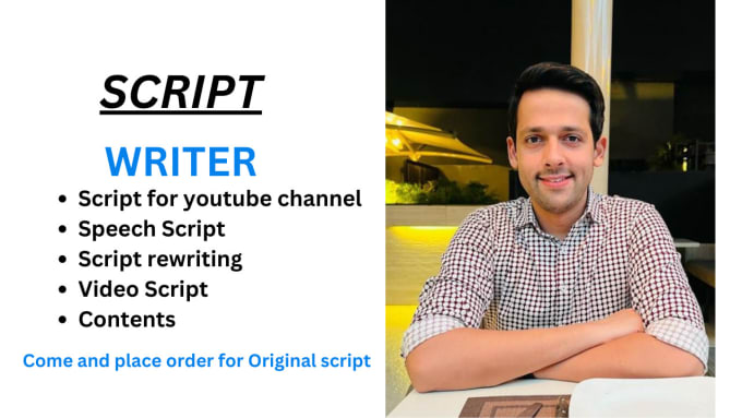 Gig Preview - Do video script writing for your youtube channel