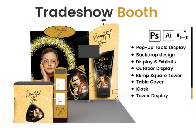 Gig Preview - Design trade show booth, banner and backdrop