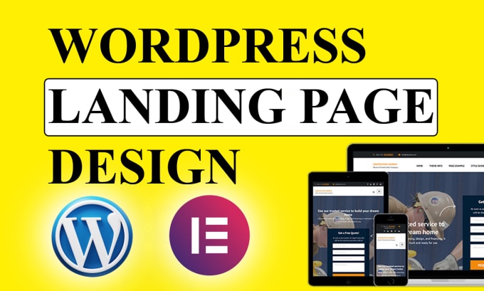 Gig Preview - Do attractive wordpress landing page design or one page website elementor pro