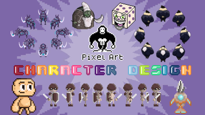 Gig Preview - Do pixel art character design