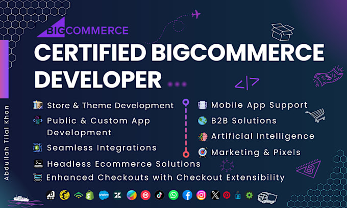 Gig Preview - Do bigcommerce development, custom apps, and integrations as a certified bigdev