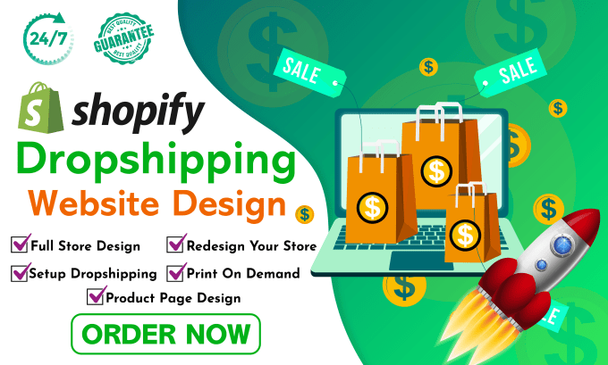 Gig Preview - Design shopify dropshipping store