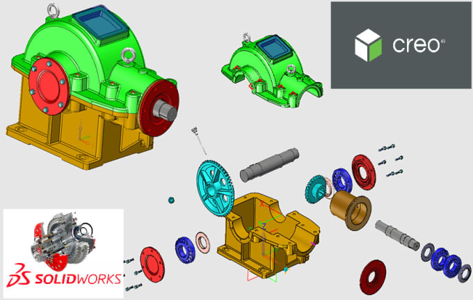 Gig Preview - Design 3d cad models using creo and solidworks