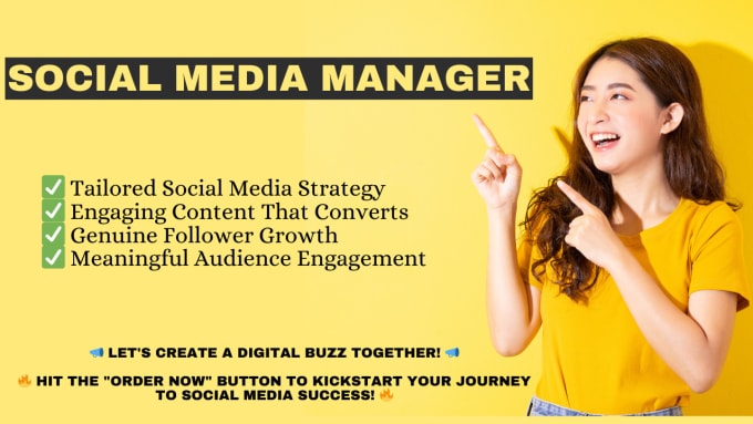 Gig Preview - Be your social media manager and content creator