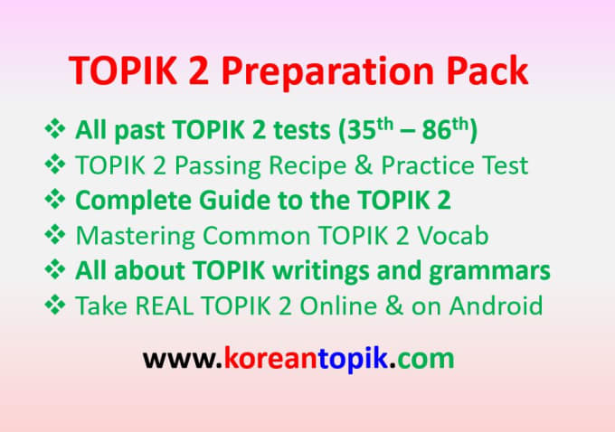 Gig Preview - Provide you our topik 2 preparation materials by koreantopik