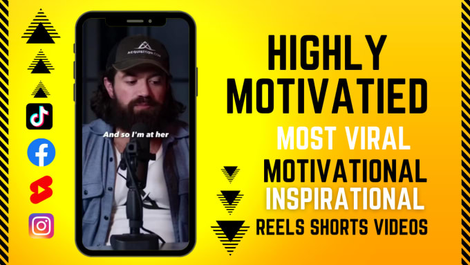 Gig Preview - Create on demand men and women motivational instagram reels, youtube shorts