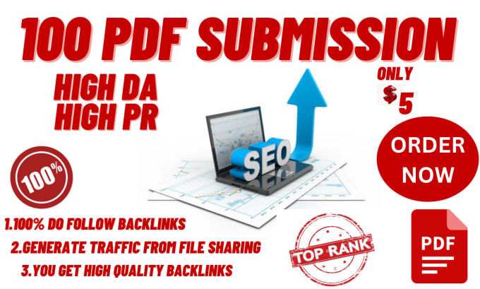 Gig Preview - Create pdf submission on high authority file sharing  sites