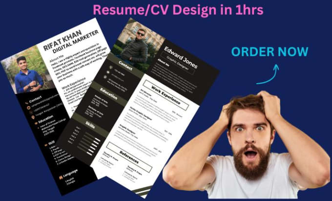 Gig Preview - Make professional resume,CV design  on canva in 3hours