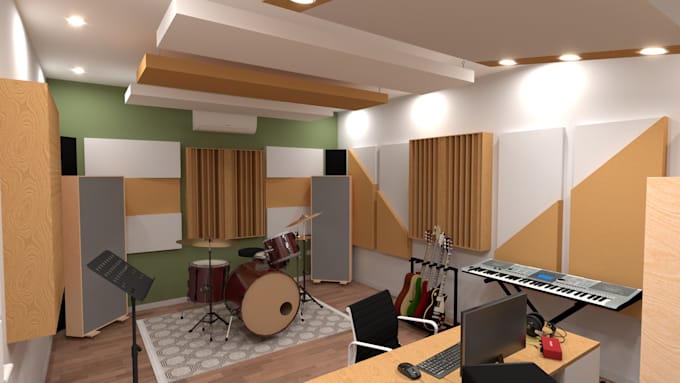 Gig Preview - Carry out the acoustic design of your home studio, recording room, mixing room