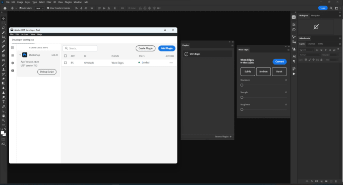 Gig Preview - Automate adobe photoshop with custom uxp plugin extensions