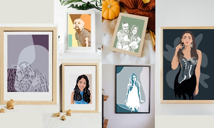 Gig Preview - Create minimalist portraits for you