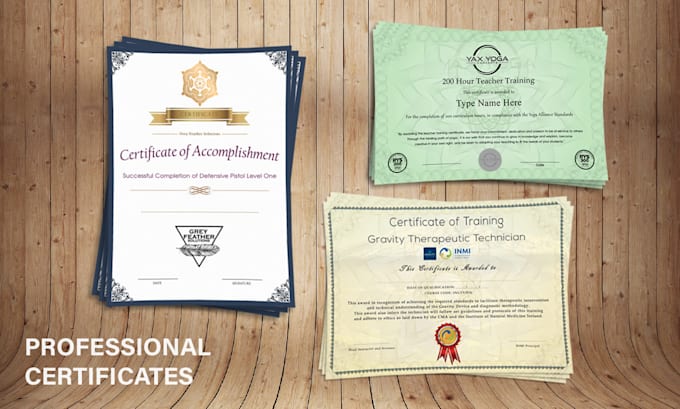 Gig Preview - Design professional and custom certificates