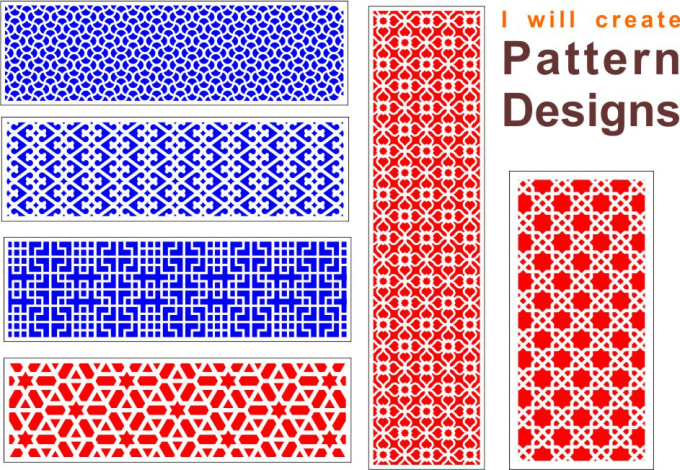 Gig Preview - Create seamless pattern designs or geometric patterns for cnc