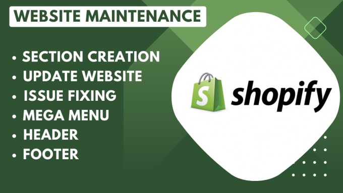 Gig Preview - Do shopify website maintenance, develop your shopify store