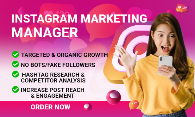 Gig Preview - Manage your instagram for fast organic growth