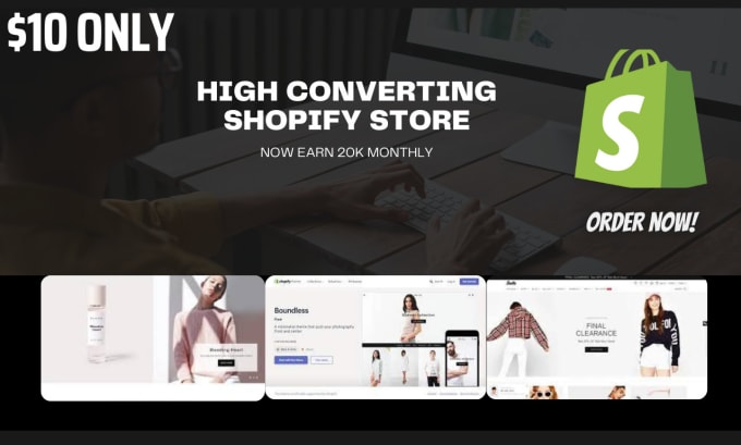 Gig Preview - Create one product dropshipping store, shopify store