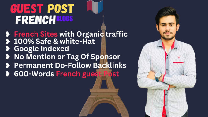 Gig Preview - Write and publish french guest posts on french sites