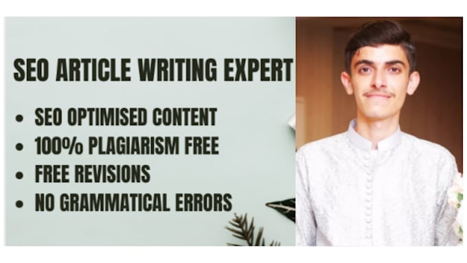 Gig Preview - Do SEO article writing , blog posts and content writing