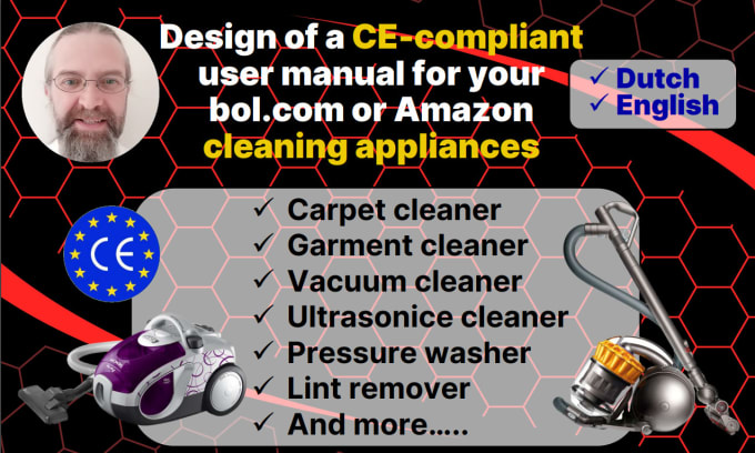 Gig Preview - Write ce compliant user manual for cleaning devices for bol amazon products