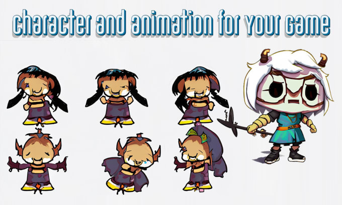 Gig Preview - Create 2d game art character design and animation