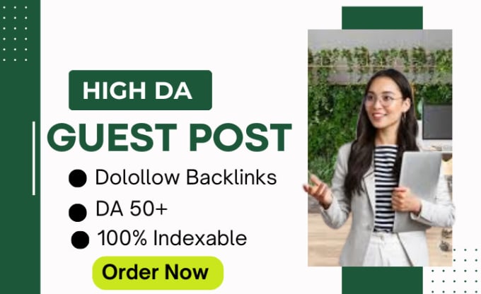 Gig Preview - Do high quality guest posts, da 60, high authority backlinks